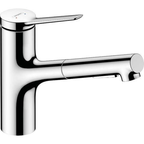Hansgrohe Zesis M33 Single Lever Kitchen Mixer 150, Eco, Pull-Out Spray, 2Jet - Chrome - Unbeatable Bathrooms