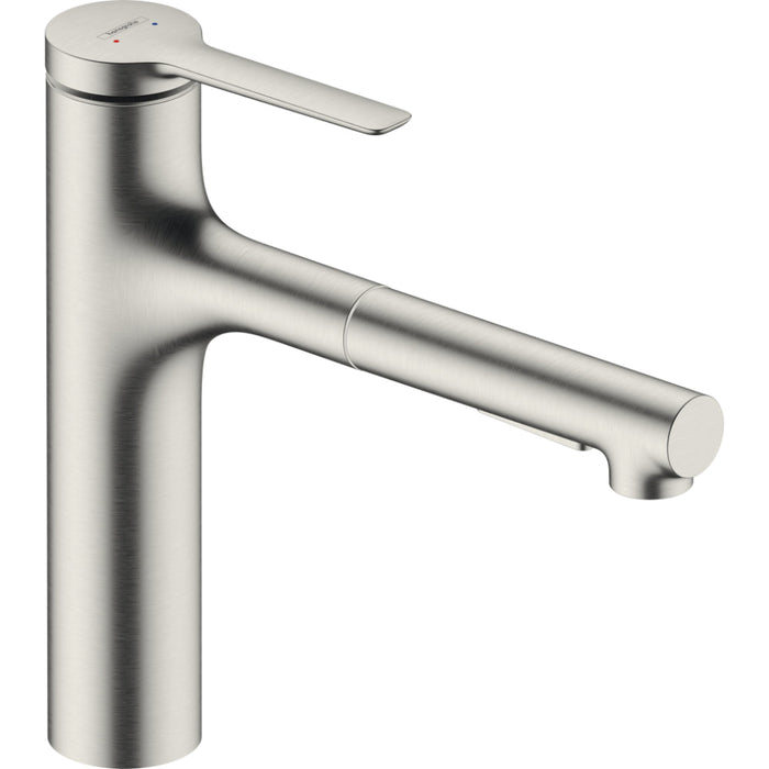 Hansgrohe Zesis M33 Single Lever Kitchen Mixer 160, Metal Pull-Out Spray, 2Jet, Sbox - Unbeatable Bathrooms
