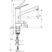 Hansgrohe Zesis M33 Single Lever Kitchen Mixer 200, Device Shut-Off Valve, 1Jet - Chrome - Unbeatable Bathrooms