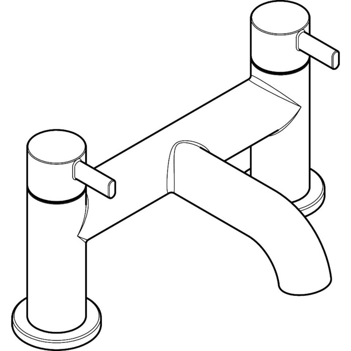 Hansgrohe Zesis S 2-Hole Rim Mounted Bath Mixer - Unbeatable Bathrooms