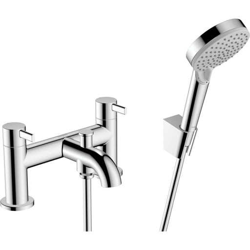 Hansgrohe Zesis S 2-Hole Rim Mounted Bath Mixer with Diverter Valve and Vernis Blend Hand Shower Vario - Unbeatable Bathrooms