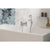 Hansgrohe Zesis S 2-Hole Rim Mounted Bath Mixer with Diverter Valve and Vernis Blend Hand Shower Vario - Unbeatable Bathrooms