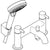 Hansgrohe Zesis S 2-Hole Rim Mounted Bath Mixer with Diverter Valve and Vernis Blend Hand Shower Vario - Unbeatable Bathrooms
