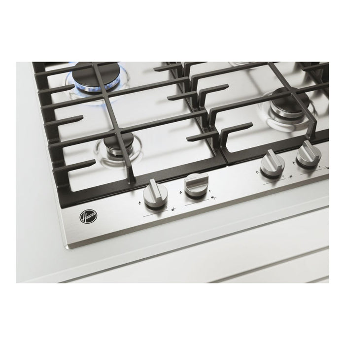 Hoover H300 HHG6BRK3X 60cm Gas Hob - St/Steel - Unbeatable Bathrooms