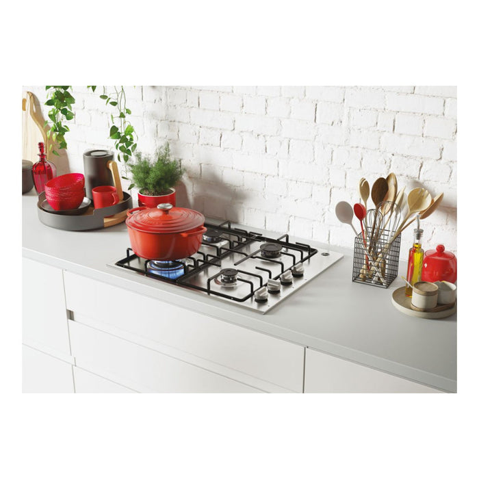 Hoover H300 HHG75WK3X 75cm Gas Hob - St/Steel - Unbeatable Bathrooms