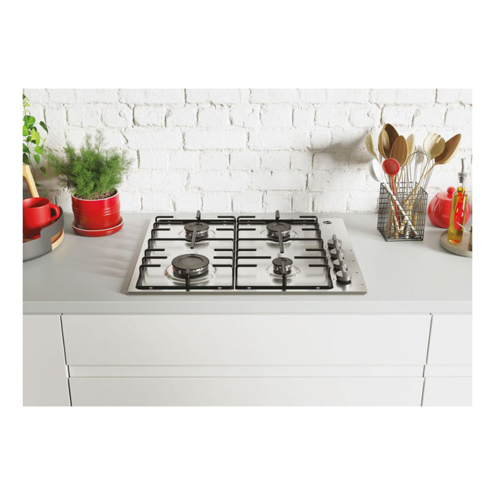 Hoover H300 HHW6LK3X 60cm Gas Hob - St/Steel - Unbeatable Bathrooms