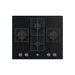 Hoover H300 HVG6DK3B 60cm Gas on Glass Hob - Black Glass - Unbeatable Bathrooms