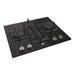 Hoover H300 HVG6DK3B 60cm Gas on Glass Hob - Black Glass - Unbeatable Bathrooms