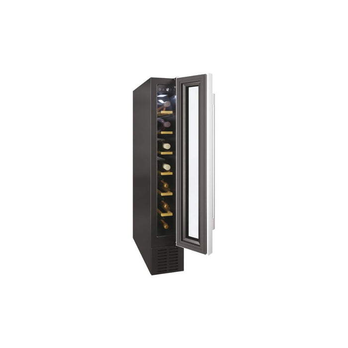 Hoover H300 HWCB 15 UK/1 15cm Wine Cooler - Black Glass & St/Steel - Unbeatable Bathrooms