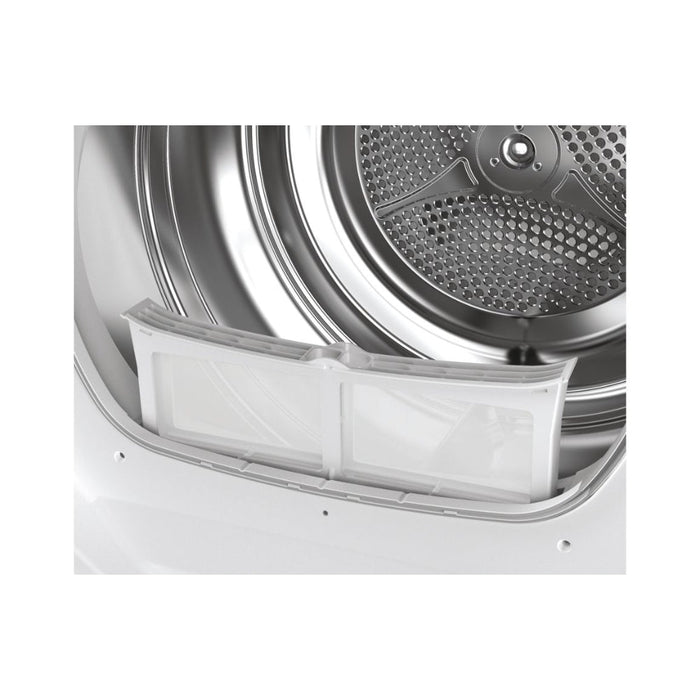 Hoover H500 BATD H7A1TCE-80 B/I 7kg Heat Pump Condenser Dryer - White w/Chrome Door - Unbeatable Bathrooms
