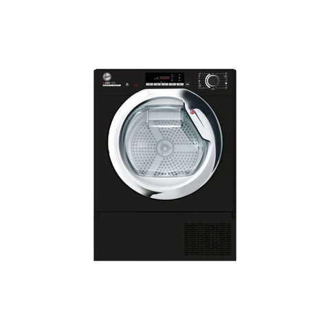 Hoover H500 BATDH7A1TCEB-80 B/I 7kg Heat Pump Condenser Dryer - Black w/Chrome Door - Unbeatable Bathrooms