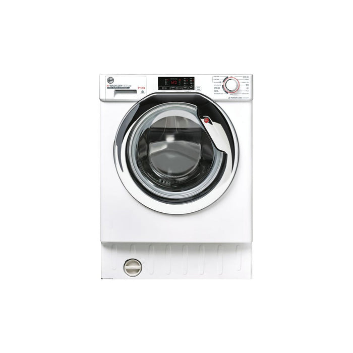 Hoover H500 HBDS 485D1ACE-80 B/I 8/5kg 1400rpm Washer Dryer - White w/Chrome Door - Unbeatable Bathrooms