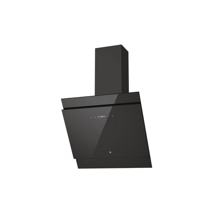 Hoover H500 HDG6DCK3BWIFI 60cm Sloped Chimney Hood - Black Glass - Unbeatable Bathrooms