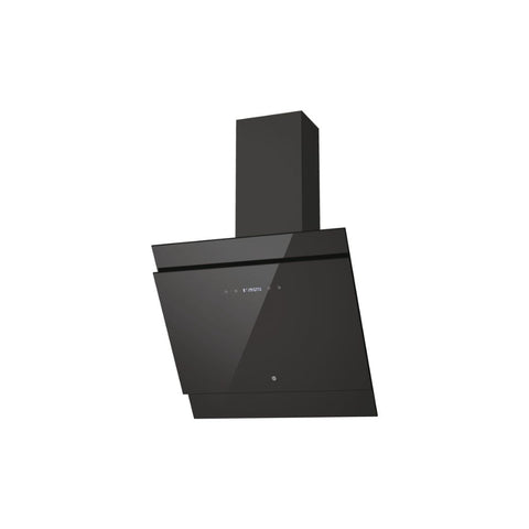 Hoover H500 HDG6DCK3BWIFI 60cm Sloped Chimney Hood - Black Glass - Unbeatable Bathrooms