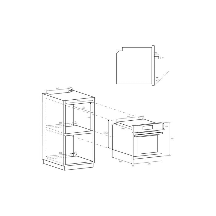 Hoover H500 HOC5S047INWIFI Single Electric Oven - Black - Unbeatable Bathrooms