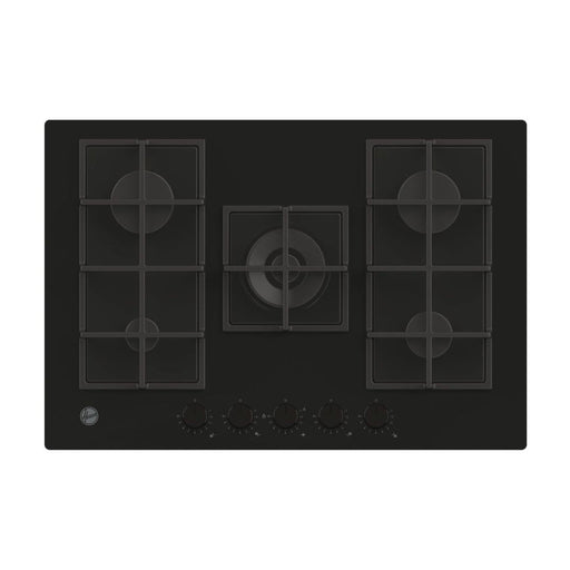 Hoover H500 HVG74WC5B 75cm Gas Hob - Black Glass - Unbeatable Bathrooms
