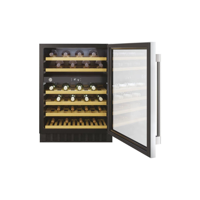 Hoover H500 HWCB 60 UK/N 60cm Wine Cooler - Black Glass & St/Steel - Unbeatable Bathrooms
