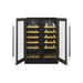 Hoover H500 HWCB 60D UK/N 60cm 2-Door Wine Cooler - Black Glass & St/Steel - Unbeatable Bathrooms