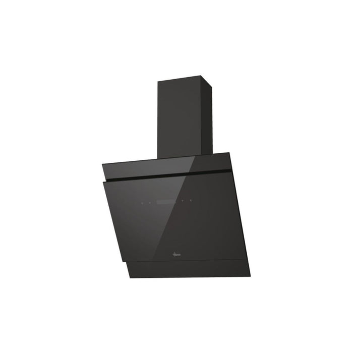Hoover HDG6DCH3BWIFI 60cm Angled Chimney Hood - Black Glass - Unbeatable Bathrooms