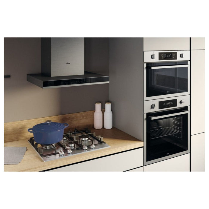 Hoover HTS6CBH3X 60cm Island Hood - Black & St/Steel - Unbeatable Bathrooms