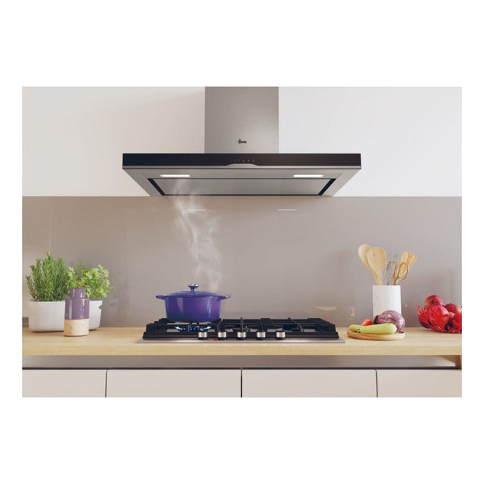 Hoover HTS9CBH5XWIFI 90cm Island Hood - Black & St/Steel - Unbeatable Bathrooms