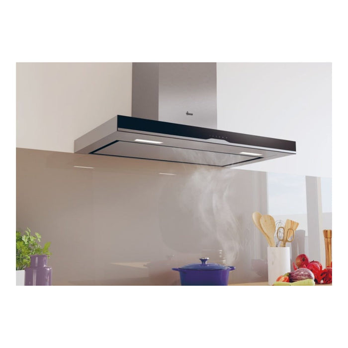 Hoover HTS9CBH5XWIFI 90cm Island Hood - Black & St/Steel - Unbeatable Bathrooms