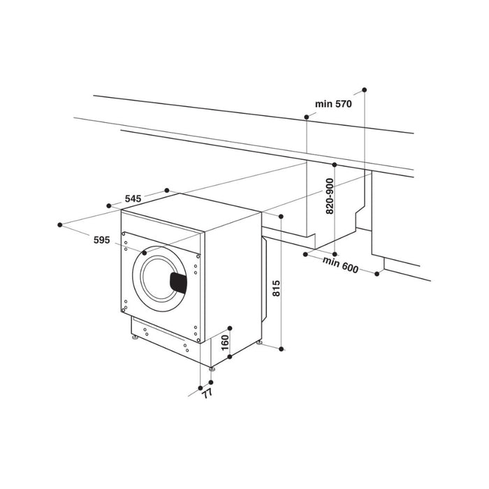 Hotpoint BI WMHG 71483 UK N B/I 7kg 1400rpm Washing Machine - Unbeatable Bathrooms