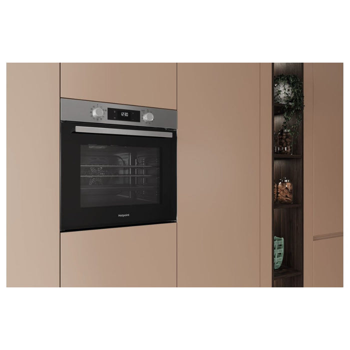 Hotpoint Class 2 HO 278P X UK Single Pyrolytic Oven - Black - Unbeatable Bathrooms