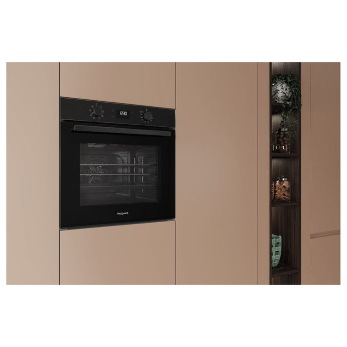 Hotpoint Class 2 HO 455H B UK Single Electric Oven - Black - Unbeatable Bathrooms