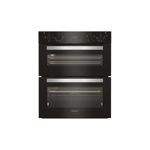 Hotpoint DUH 12G1 B Built Under Double Electric Oven - Black - Unbeatable Bathrooms