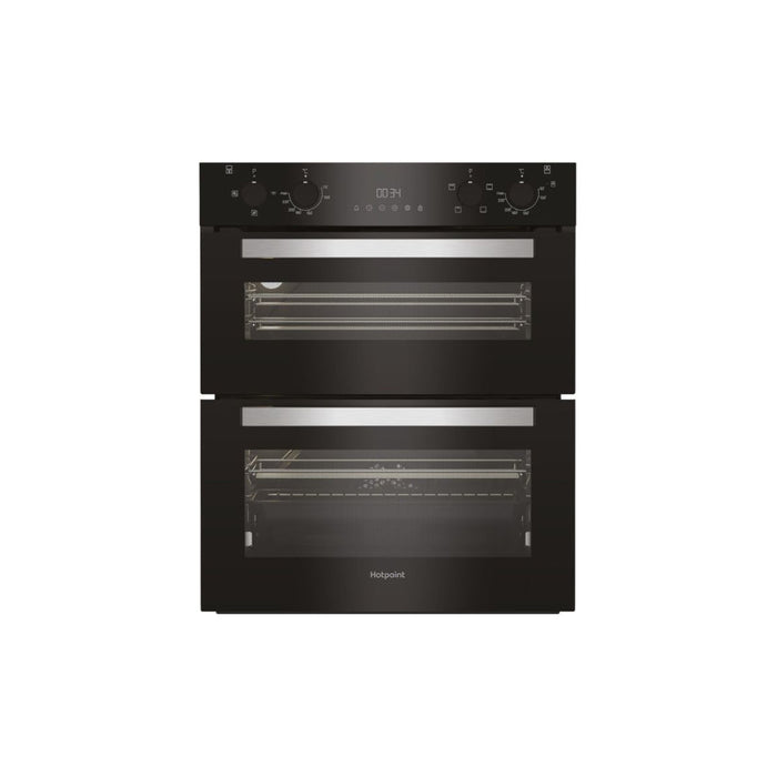 Hotpoint DUH 12G1 B Built Under Double Electric Oven - Black - Unbeatable Bathrooms