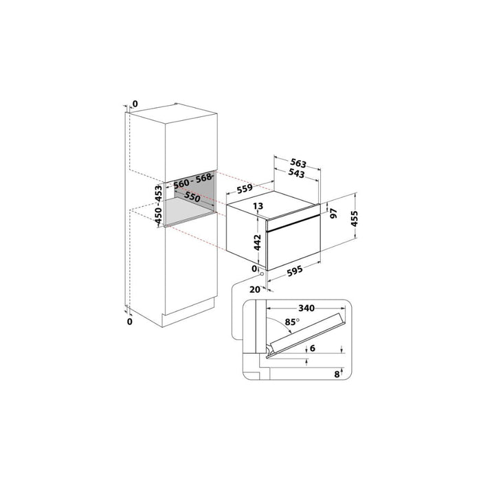 Hotpoint HCW6O7HTSXUK B/I 950W Combination Microwave - Unbeatable Bathrooms