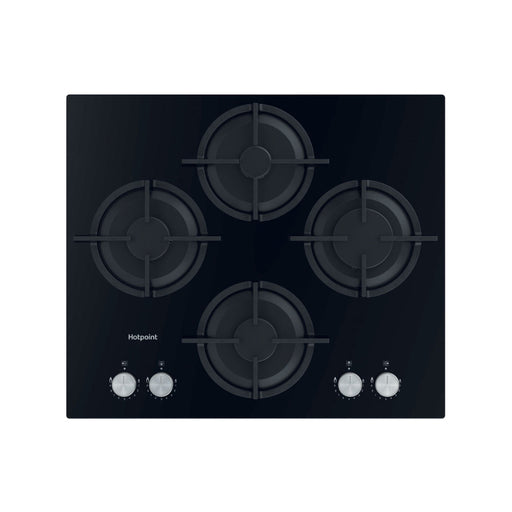 Hotpoint HGS 61S BK 60cm Gas on Glass Hob - Black - Unbeatable Bathrooms