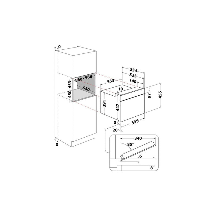Hotpoint HMW47DHMBUK B/I 900W Microwave & Grill - Black - Unbeatable Bathrooms