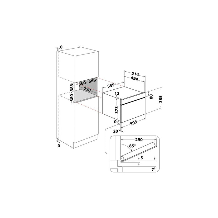 Hotpoint HPD254CRBUK B/I 1000W Microwave & Grill - Black - Unbeatable Bathrooms