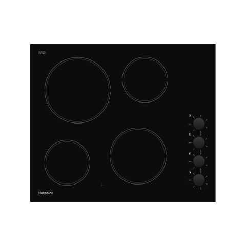 Hotpoint HR 620 R H 60cm Ceramic Hob - Black - Unbeatable Bathrooms