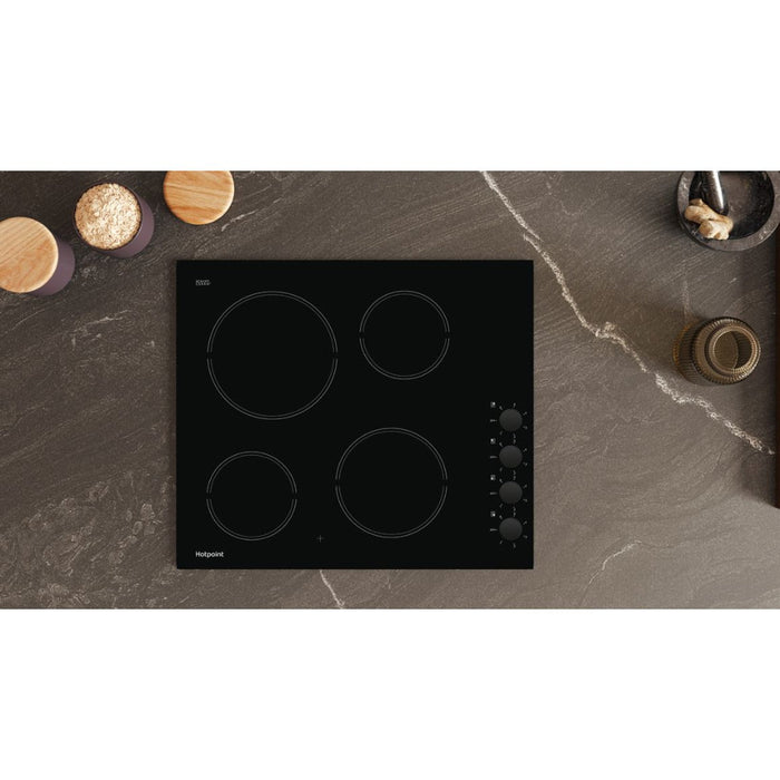 Hotpoint HR 620 R H 60cm Ceramic Hob - Black - Unbeatable Bathrooms