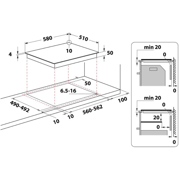 Hotpoint HR 620 R H 60cm Ceramic Hob - Black - Unbeatable Bathrooms
