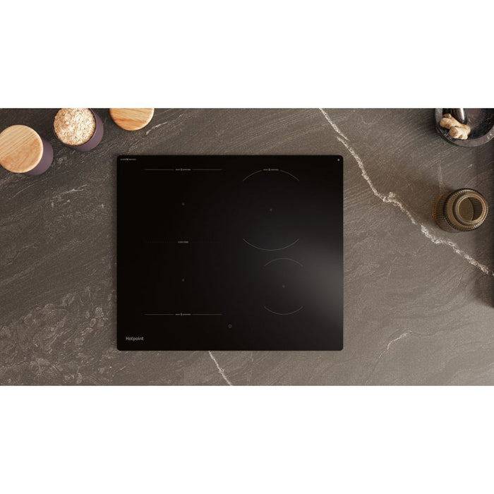 Hotpoint HTX6014DCF 60cm Flex Induction Hob - Black - Unbeatable Bathrooms