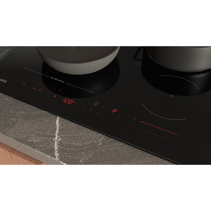 Hotpoint HTX6014DCF 60cm Flex Induction Hob - Black - Unbeatable Bathrooms