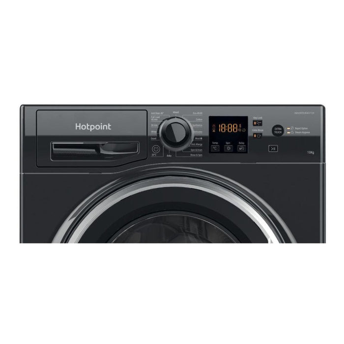 Hotpoint NSWM 1046 BS UK F/S 10kg 1400rpm Washing Machine - Black - Unbeatable Bathrooms