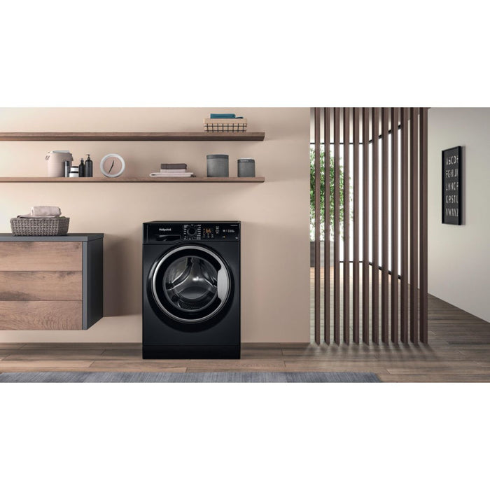 Hotpoint NSWM 1046 BS UK F/S 10kg 1400rpm Washing Machine - Black - Unbeatable Bathrooms