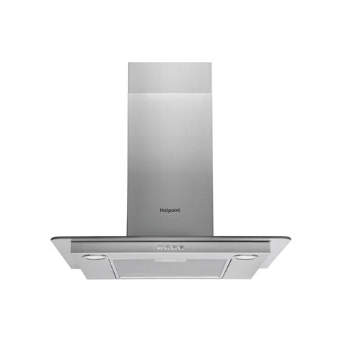 Hotpoint PHFG6.4FLMX 60cm Flat Glass Chimney Hood - St/Steel - Unbeatable Bathrooms
