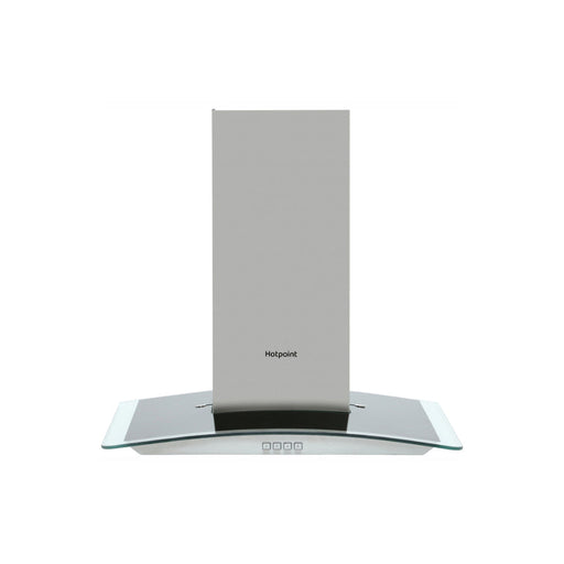Hotpoint PHGC6.4FLMX 60cm Curved Glass Chimney Hood - St/Steel - Unbeatable Bathrooms