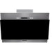 Hotpoint PHVP 6.4F AL K/1 60cm Angled Chimney Hood - Black Glass - Unbeatable Bathrooms