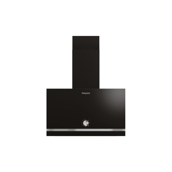 Hotpoint PHVP62FLMK 60cm Flat Glass Chimney Hood - Black - Unbeatable Bathrooms