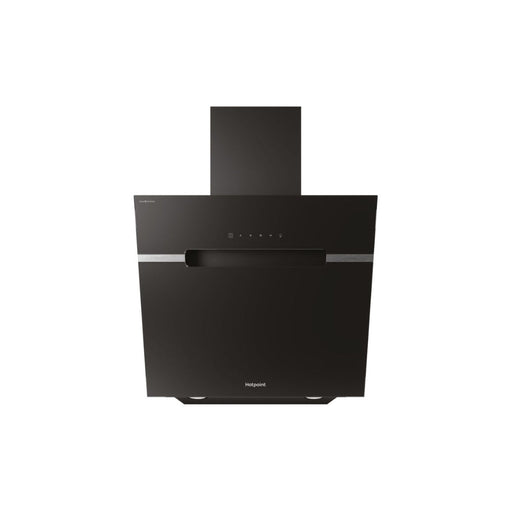 Hotpoint PHVS 61F LT DP K Angled Chimney Hood - Black - Unbeatable Bathrooms