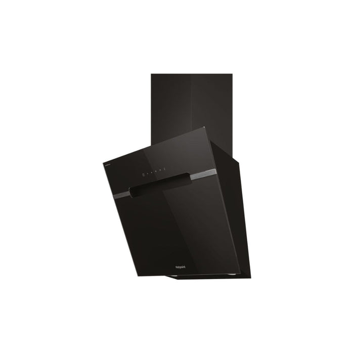 Hotpoint PHVS 61F LT DP K Angled Chimney Hood - Black - Unbeatable Bathrooms