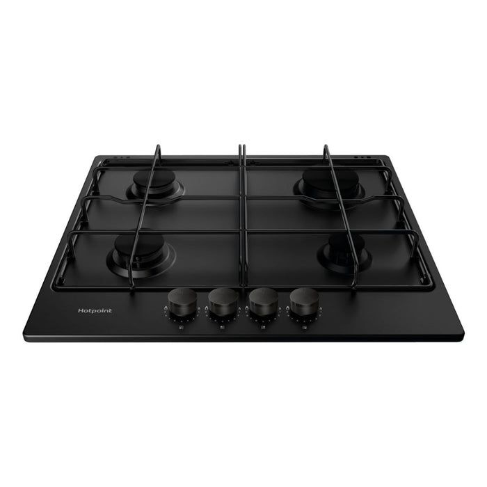 Hotpoint PPH 60P F NB 60cm Gas Hob - Black - Unbeatable Bathrooms