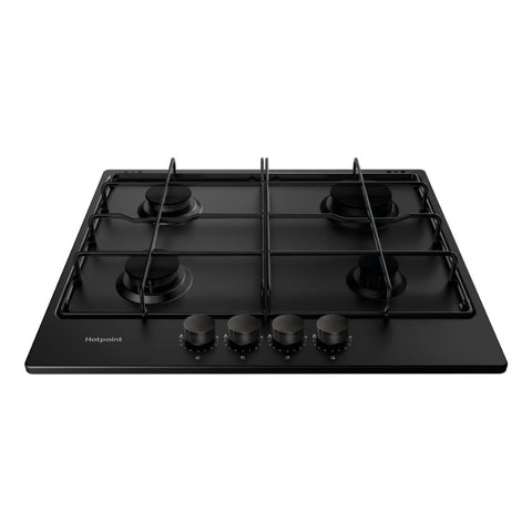 Hotpoint PPH 60P F NB 60cm Gas Hob - Black - Unbeatable Bathrooms